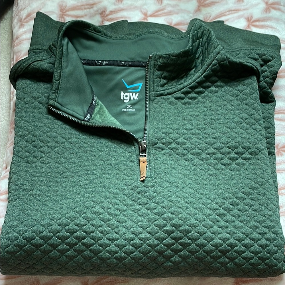 Men's Golf Green Quilted Sweater